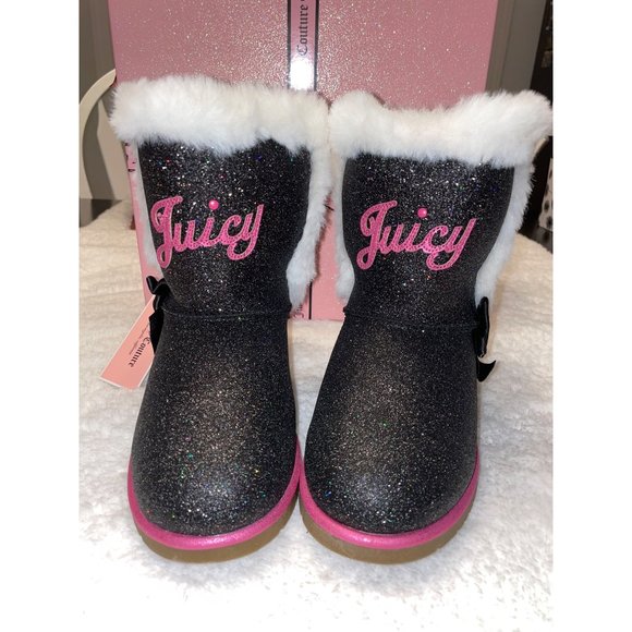 Juicy Couture Other - Girls Juicy Couture Windsor Faux Fur Glitter Boot